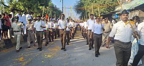 RSS holds route march in Chittapur after month-long controversy