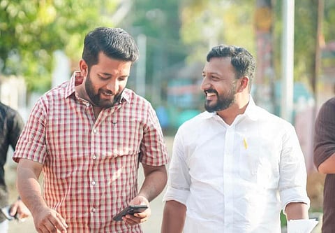 Image featuring Shafi Parambil and Rahul Mamkootathil, left to right 