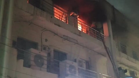 Fire at LIC office near Madurai railway junction; one seriously injured