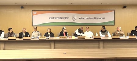 Mallikarjun Kharge, Rahul Gandhi and Sonia Gandhi