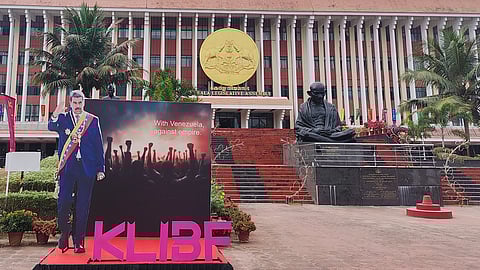 Art installation of Venezuelan president Nicolás Maduro at Kerala Assembly