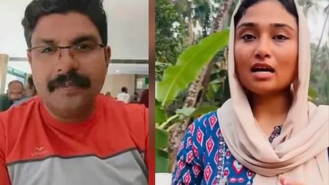 Collage of images of Deepak and Shimjitha.