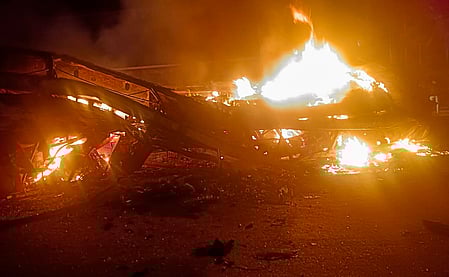 Three charred to death as bus-truck collide in Andhra's Nandyal