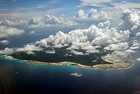 An aerial view of North Sentinel island. 