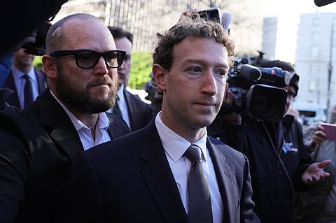 Meta CEO Mark Zuckerberg arrives for a landmark trial over whether social media platforms deliberately addict and harm children, Wednesday, Feb. 18, 2026, in Los Angeles.
