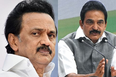 Stalin (left), KC Venugopal (right)