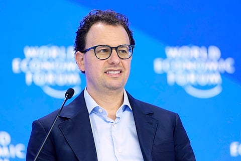 Dario Amodei, CEO and co-founder of Anthropic, attends the annual meeting of the World Economic Forum in Davos, Switzerland, Jan. 23, 2025. 