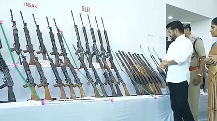 
Biggest Maoist surrender in Telangana: 130 cadres lay down arms before CM Revanth
