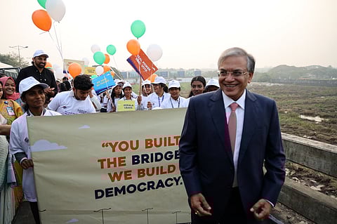Chief Election Commissioner Gyanesh Kumar at a voter awareness event in Kochi.