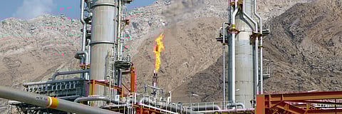 An energy production facility on Iran’s South Pars gas field, pictured in 2015. 