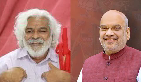 Telangana revolutionary poet Gaddar and Union Home Minister Amit Shah