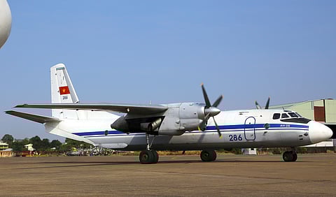 A AN-26 is seen at a base in Ho Chi Minh City, Vietnam, Sunday, March 9, 2014.