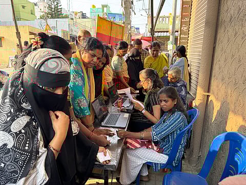 Activists run a help desk in Bengaluru to help people prepare for the SIR in Karnataka