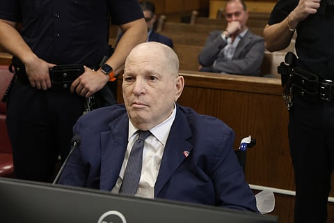 Harvey Weinstein appears in court for a pre-trial hearing, Thursday, March 19, 2026, in New York. (Jefferson Siegel/The New York Times via AP, Pool)

