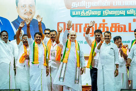 High-voltage campaigning peaks in TN as Amit Shah, Rajnath Singh lead NDA push