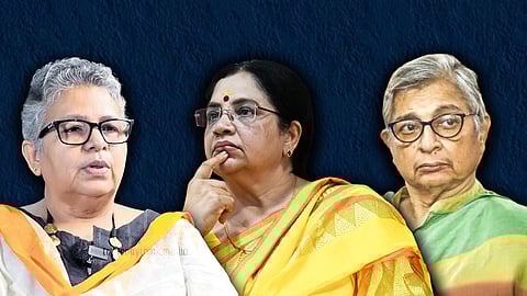 Collage of Deedi Damodaran, Bhagyalakshmi, K Ajitha