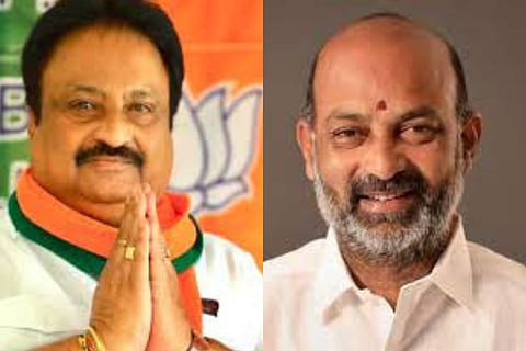 National executive member of BJP Jitender Reddy and Telangana BJP state president Bandi Sanjay