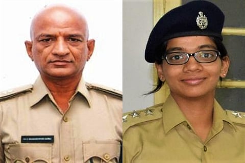 'She is my senior officer, I salute her': Father-daughter police officer duo win hearts