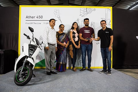 Ather Energy begins deliveries of Ather 450 e-scooters in Bengaluru