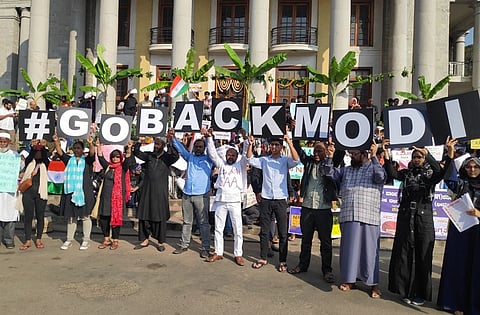 After Kerala and Tamil Nadu, 'Go Back Modi' accompanies PM on 2-day K'taka visit