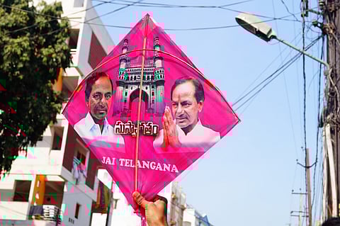 It’s a bird, it’s a plane, no, it’s Telangana Chief Minister staring down at you