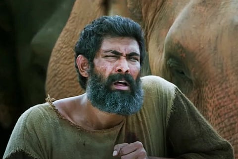 Rana Daggubati with salt and pepper beard in Kaadan trailer