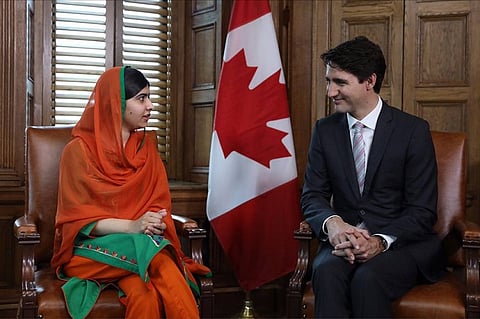 What do you get when Malala Yousafzai and Justin Trudeau meet? Lots of laughter and warmth