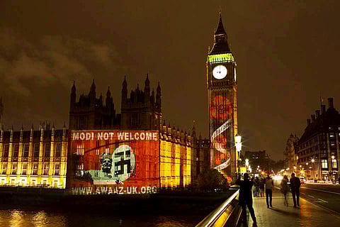 "Modi not welcome," how an NGO protested against Modi's UK visit