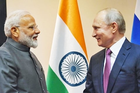 Prime Minister Narendra Modi and Russian President Vladimir Putin