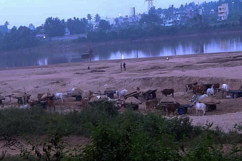 Residents in AP’s Srikakulam allege illegal sand mining, seek official intervention