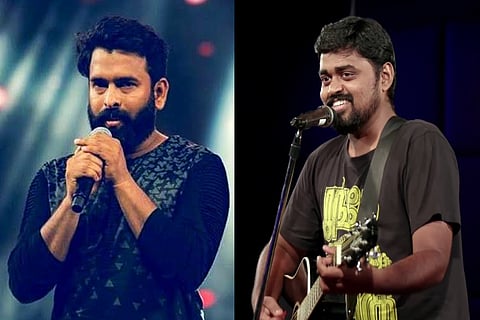 Music composer Santhosh Narayanan on the left and stand-up comedian Jagan Krishnan on the right.