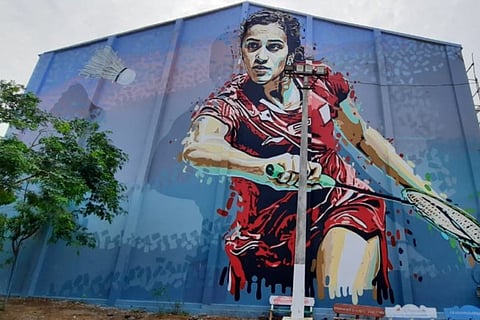 Swathi and Vijay have created several street art collaborations themed social issues 