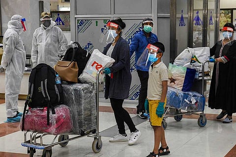 Passengers in an airport