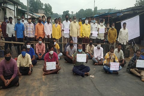 Protesting the Supreme Court's verdict against absolute reservations, Adivasis observed bandh