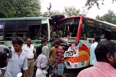 Speed spells disaster in Coimbatore as buses collide, 5 critical and 39 injured in total