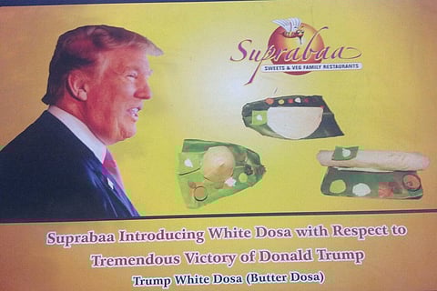 This Chennai restaurant invented the 'White Dosa' as a tribute to Donald Trump 