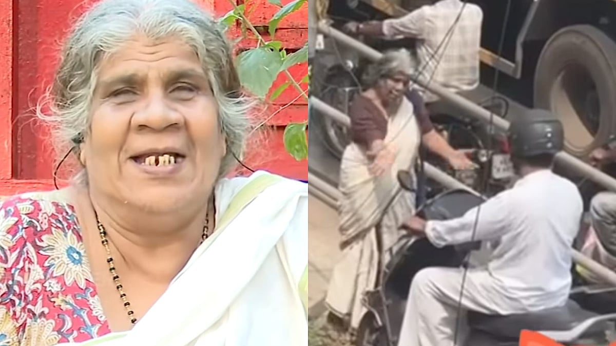 Kozhikode’s Prabhavathi Amma goes viral for stopping scooter on footpath