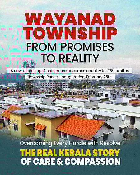 178 homes ready as first phase of Wayanad model township to be inaugurated next week