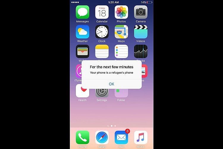 This video turns your phone into a refugee's, shows you what it's like to be one