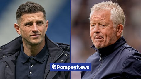 Portsmouth manager John Mousinho and Sheffield United boss Chris Wilder