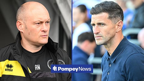 Millwall manager Alex Neil and Portsmouth manager John Mousinho