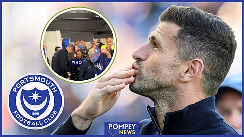 Portsmouth manager John Mousinho (Picture credit. @SkyFootball on X)