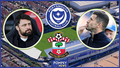 Southampton boss Russell Martin and Portsmouth manager John Mousinho