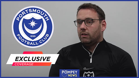 Rich Hughes has been widely praised for his work at Portsmouth. Credit: Portsmouth YouTube