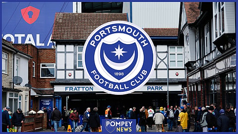 The South Stand entrance at Portsmouth's Fratton Park