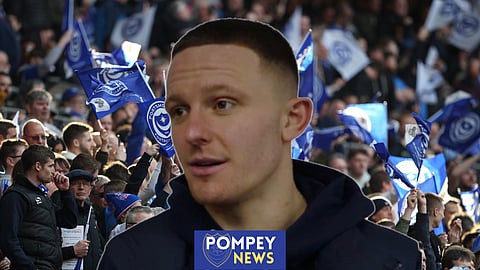 Colby Bishop hit this 50th Portsmouth goal against Cardiff City [Credit: Portsmouth FC]