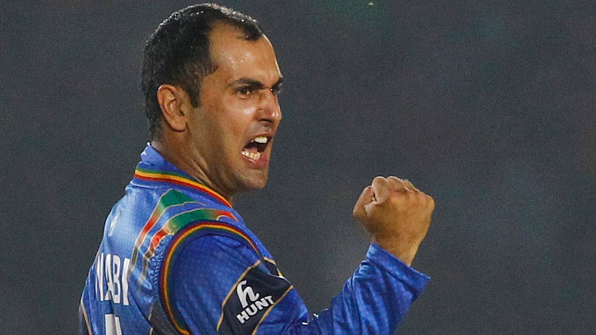 Mohammad Nabi helped Afghanistan beat Ireland by five wickets in the T20 series opener.