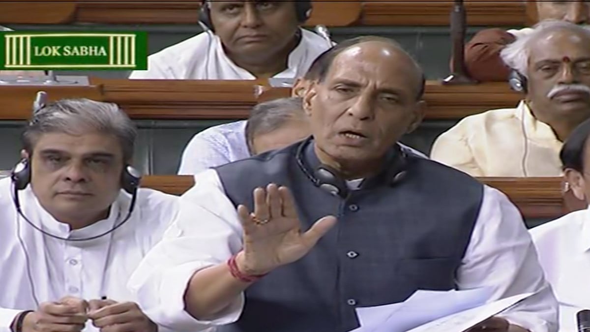 Union Home Minister Rajnath Singh. (Photo Courtesy: Lok Sabha TV)