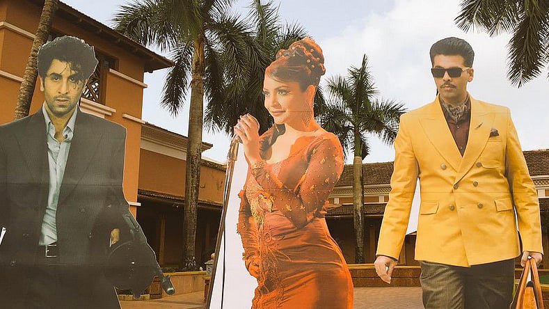 Cut-outs of the film <i>Bombay Velvet </i>in Goa (Photo: <a href="https://twitter.com/foxstarhindi">Twitter/FoxStarHindi</a>)