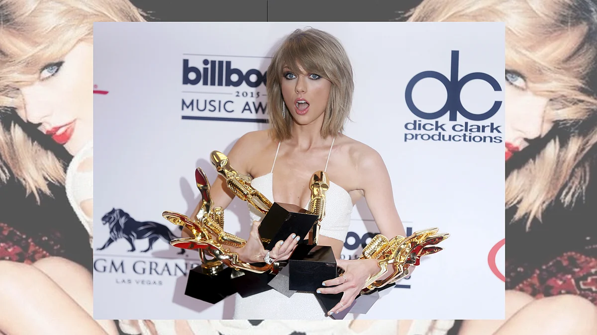 Taylor Swift won big at the Billboard Music Awards 2015 (Photo: Reuters; Twitter/<a href="https://twitter.com/taylorswift13">@taylorswift13</a>)